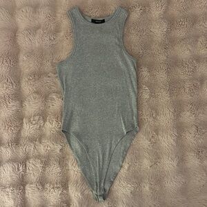grey bodysuit
